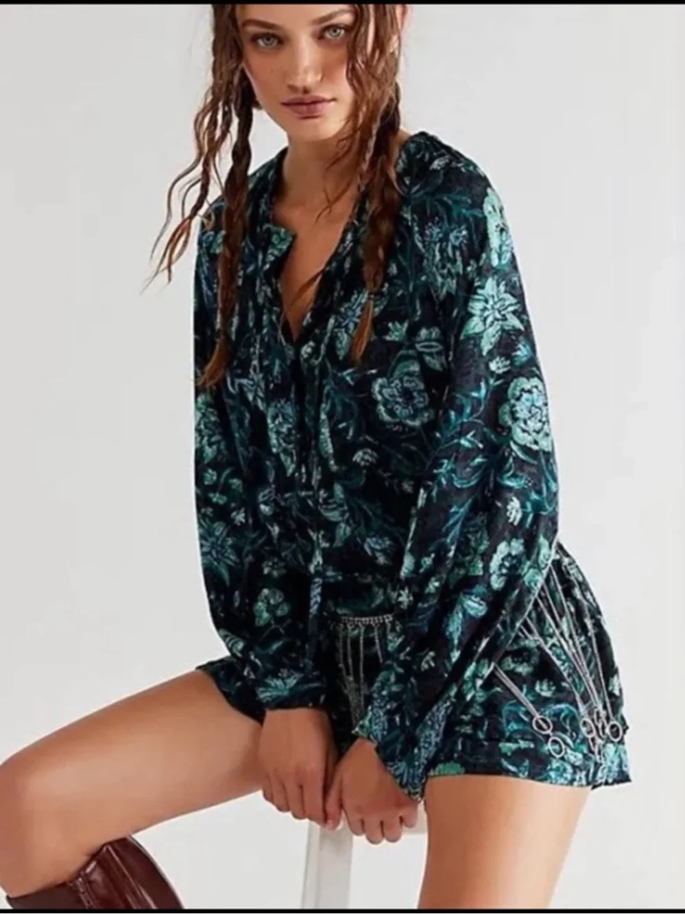 NWOT FP Dance Til Dawn Floral Romper